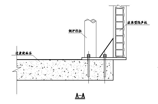 图2-3挡墙处立柱设计形式